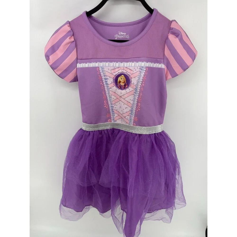 Disney Princess Rapunzel Tangled Girls Dress Size Large 10/12 Cosplay Costume